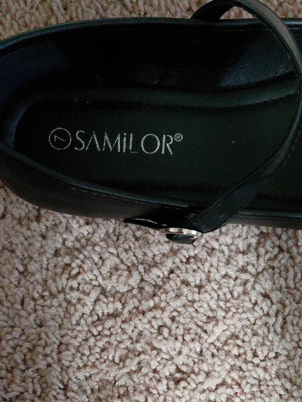 Samilor Womens Size 7 Black Mary Jane Flats